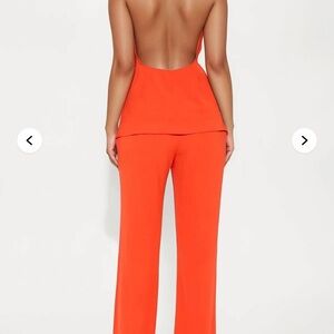 Fashion Nova Bold Orange Jumpsuit